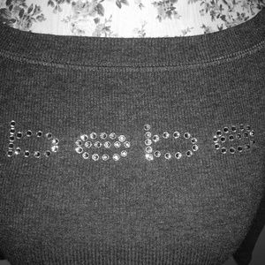 Bebe rhinestone logo shirt